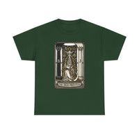 The High Priestess Tarot Card T-Shirt - Heavy Cotton Classic Fit Tee - Unisex White