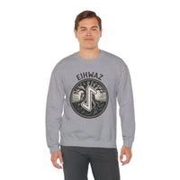 Eihwaz Yew Tree Rune Sweatshirt - Medium-Heavy Fleece Crewneck - Unisex White