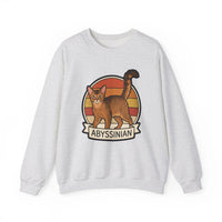 Abyssinian Retro 70s Sunset Sweatshirt - Heavy Blend Classic Crewneck - Unisex White