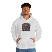 Viking Berserker Cat Graphic Hoodie - Cozy Heavy Blend Fleece Pullover - Unisex Sport Grey