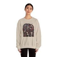 Viking Berserker Dogs Graphic Sweatshirt - Medium Weight Cotton Poly Crewneck - Unisex White
