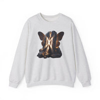 Dagaz Rune Stone Butterfly Sweatshirt - Heavy Blend Cotton Poly Crewneck - Unisex Off-White