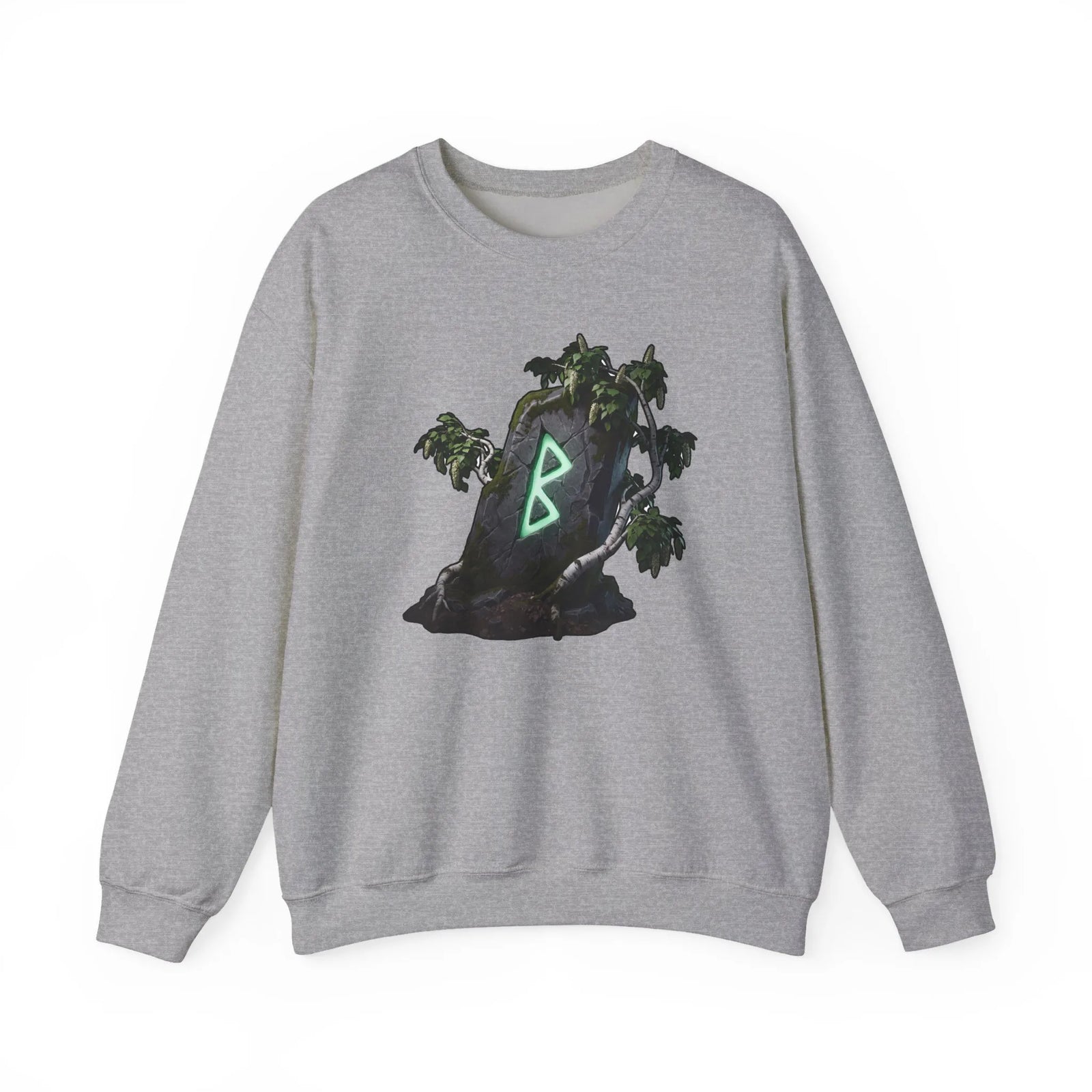 Berkana Rune Birch Tree Sweatshirt - Heavy Blend Crewneck - Unisex White