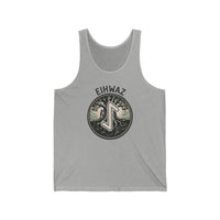 Eihwaz Yggdrasil Rune Tank Top - Lightweight Combed Cotton Jersey - Unisex White