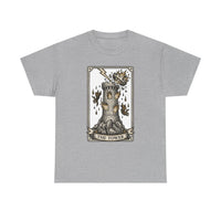 The Tower Tarot Card Graphic T-Shirt - Heavy Cotton Classic Fit Tee - Unisex White