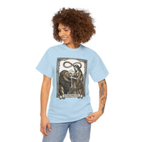 Tarot Strength Card Graphic T-Shirt - Heavy Cotton Classic Fit Crewneck - Unisex White