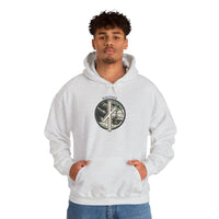 Nauthiz Rune Necessity Graphic Hoodie - Soft Cotton-Poly Fleece Pullover - Unisex White