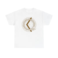 Kenaz Rune Creative Fire T-Shirt - Heavyweight Cotton Tee - Unisex White