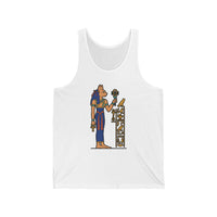 Bastet Sphynx Pharaoh Cat Tank Top - Lightweight Retail Fit Jersey - Unisex White