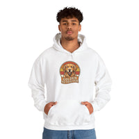 Golden Retriever Retro 70s Sunset Hoodie - Heavy Blend Fleece Pullover - Unisex White