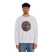 Shieldmaiden Viking Berserker Cats Sweatshirt - Heavy Blend Fleece Crewneck - Unisex White