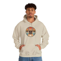 French Bulldog Sunset Aviator Hoodie - Soft Cotton Blend Fleece Pullover - Unisex White
