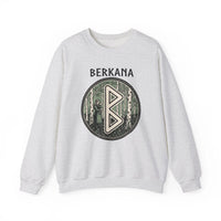 Berkana Rune Earth Mother Sweatshirt - Heavy Blend Cotton-Poly Crewneck - Unisex White