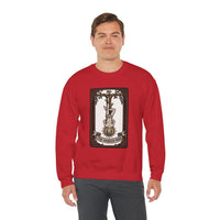 The Hanged Man Tarot Card Sweatshirt - Soft Fleece Classic Fit Crewneck - Unisex Off White