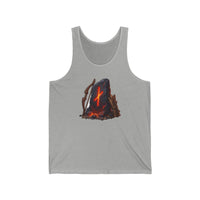 Nauthiz Rune Graphic Tank Top - Lightweight Ring-Spun Cotton Jersey - Unisex Athletic Heather
