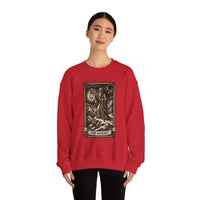 The Hermit Tarot Card Sweatshirt - Heavy Blend Crewneck Fleece - Unisex Off White