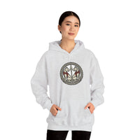 Geri and Freki Odin's Wolves Hoodie - Heavy Blend Cotton Blend Pullover - Unisex White