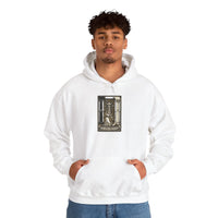 High Priestess Tarot Card Hoodie - Heavy Blend Fleece Pullover - Unisex White