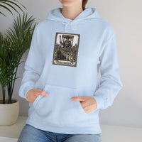 The Chariot Tarot Card Hoodie - Heavy Blend Fleece Pullover - Unisex Off White