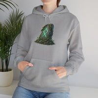 Othala Rune Stone Graphic Hoodie - Heavy Blend Fleece Pullover - Unisex White