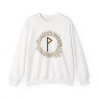 Wunjo Rune Joy Sweatshirt - Heavy Blend Classic Crewneck - Unisex White