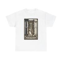 The High Priestess Tarot Card T-Shirt - Heavy Cotton Classic Fit Tee - Unisex White