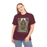 Hierophant Tarot Card Graphic T-Shirt - Heavy Cotton Classic Fit Tee - Unisex White