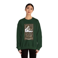 Judgement Tarot Card Graphic Sweatshirt - Heavy Blend Classic Fit Crewneck - Unisex White