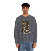 The Hermit Tarot Card Sweatshirt - Heavy Blend Crewneck Fleece - Unisex Off White