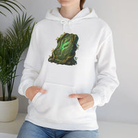 Fehu Rune Norse Symbol Hoodie - Soft Cotton Blend Pullover - Unisex Off White