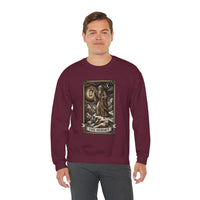 The Hermit Tarot Card Sweatshirt - Heavy Blend Crewneck Fleece - Unisex Off White