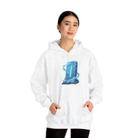 Isa Rune Ice Hoodie - Heavy Blend Cotton Blend Pullover - Unisex White
