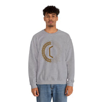 Perthro Rune Norse Mythology Sweatshirt - Heavy Blend Fleece Crewneck - Unisex White