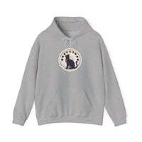 Moon Phases Sacred Geometry Cat Hoodie - Soft Fleece Pullover - Unisex White