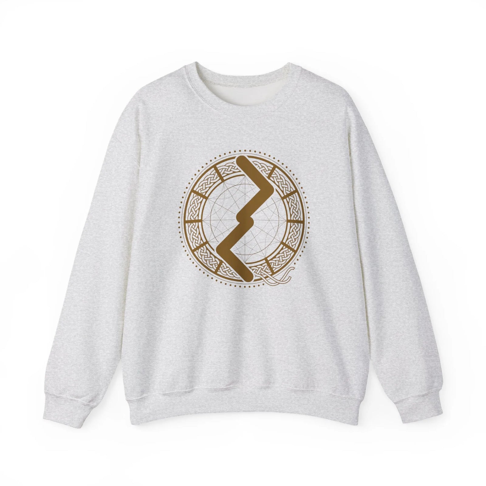 Jera Harvest Rune Sweatshirt - Heavy Cotton Blend Crewneck - Unisex White