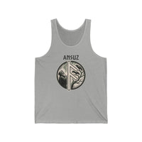 Ansuz Rune Divine Speech Tank Top - Lightweight Cotton Retail Fit Jersey - Unisex White