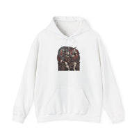 Viking Berserker Dogs Hoodie - Heavy Blend Warm Fleece Pullover - Unisex White