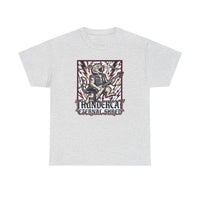 Guitar Solo Rocker Cat T-Shirt - Heavy Cotton Classic Fit Tee - Unisex White
