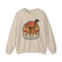 Abyssinian Retro 70s Sunset Sweatshirt - Heavy Blend Classic Crewneck - Unisex White