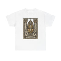 Hierophant Tarot Card Graphic T-Shirt - Heavy Cotton Classic Fit Tee - Unisex White