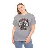 Skull Throne Heavy Metal Dog T-Shirt - Heavyweight Cotton Classic Tee - Unisex White