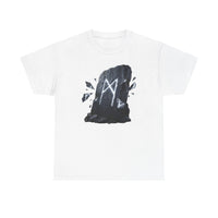 Mannaz Rune Humanity T-Shirt - Heavy Cotton Classic Fit Tee - Unisex White