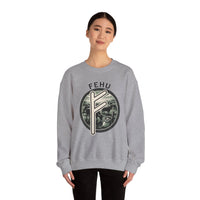 Fehu Rune Wealth Graphic Sweatshirt - Heavyweight 50/50 Fleece Crewneck - Unisex White