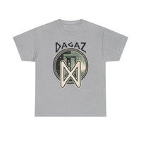 Dagaz Rune Threshold Portal T-Shirt - Heavy Cotton Classic Fit Tee - Unisex White