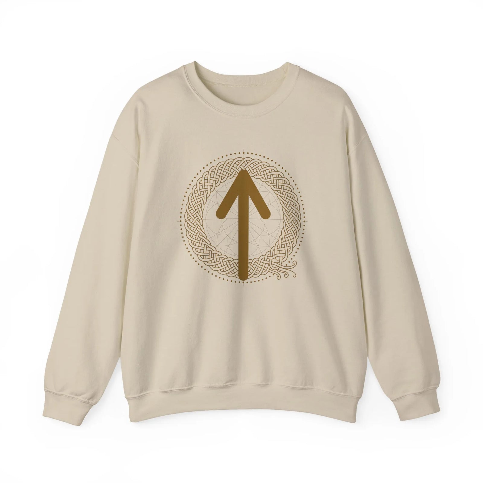 Tiwaz Rune Justice Sweatshirt - Heavy Blend Cotton-Poly Crewneck - Unisex White