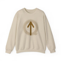 Tiwaz Rune Justice Sweatshirt - Heavy Blend Cotton-Poly Crewneck - Unisex White