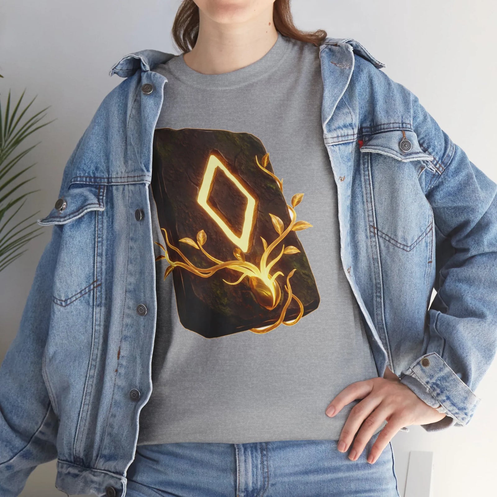Ingwaz Rune Sacred Seed T-Shirt - Heavy Cotton Classic Fit Tee - Unisex White