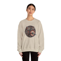 Shieldmaiden Viking Berserker Cats Sweatshirt - Heavy Blend Fleece Crewneck - Unisex White