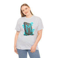 Ehwaz Rune Twin Horse T-Shirt - Heavyweight 100% Cotton Classic Tee - Unisex White