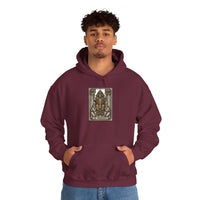 The Hierophant Tarot Card Hoodie - Heavyweight Fleece Pullover - Unisex White